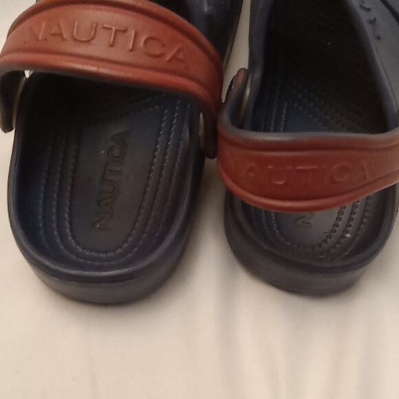Nautica Kids Size 8 Navy and Red Clog Sandals Athleisure, Summer, Fun Beach - Picture 5 of 8